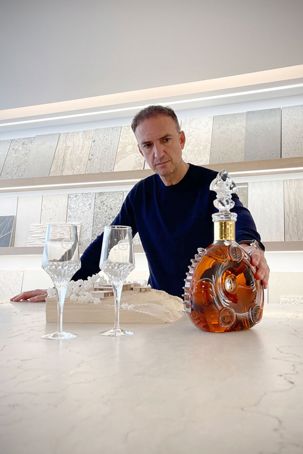 Louis XIII decanter and ARK Architects.