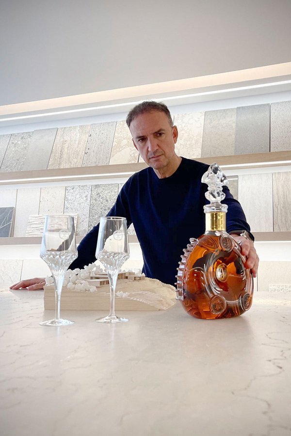 Louis XIII decanter and ARK Architects.