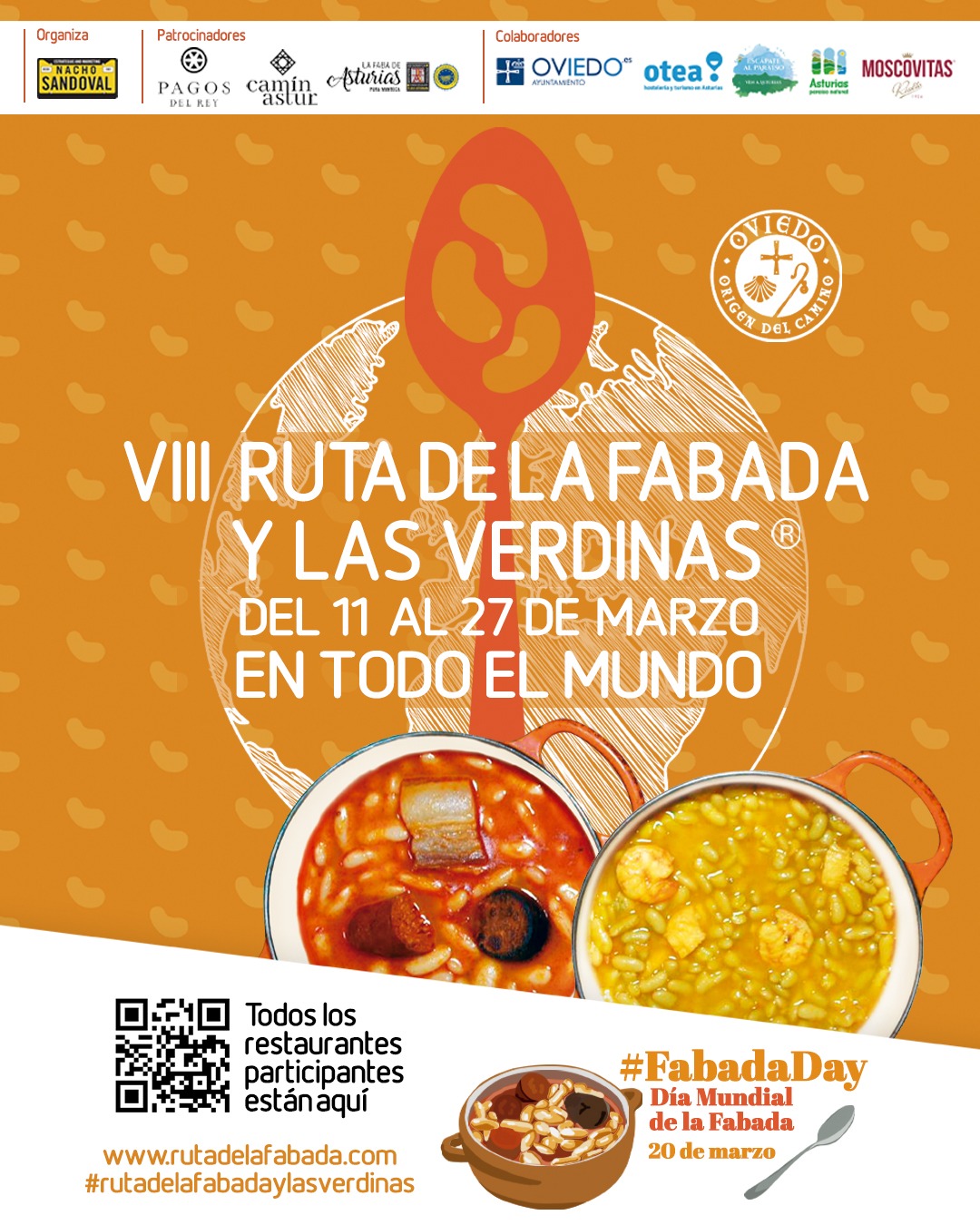 Poster announcing the VII Ruta de la Fabada.