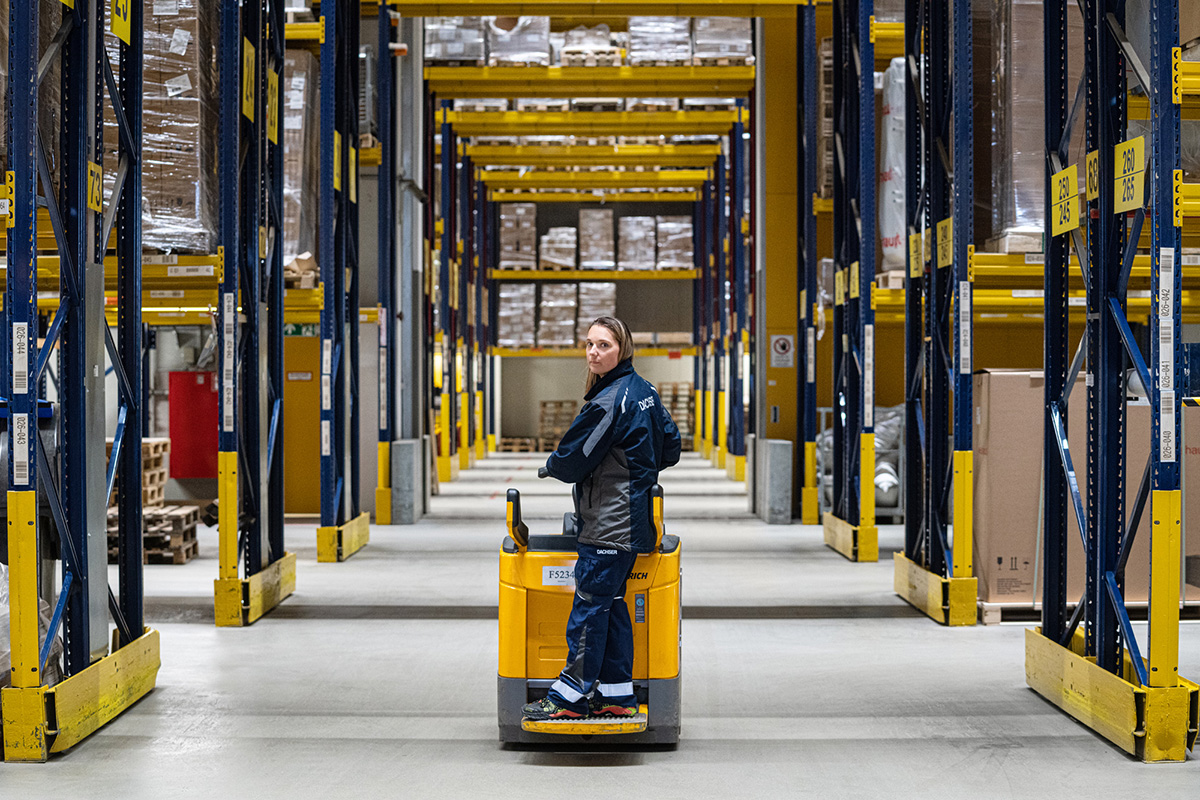 Dachser warehouse interior.