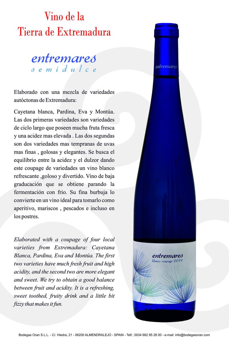 Entremares, white wine, tasting notes.