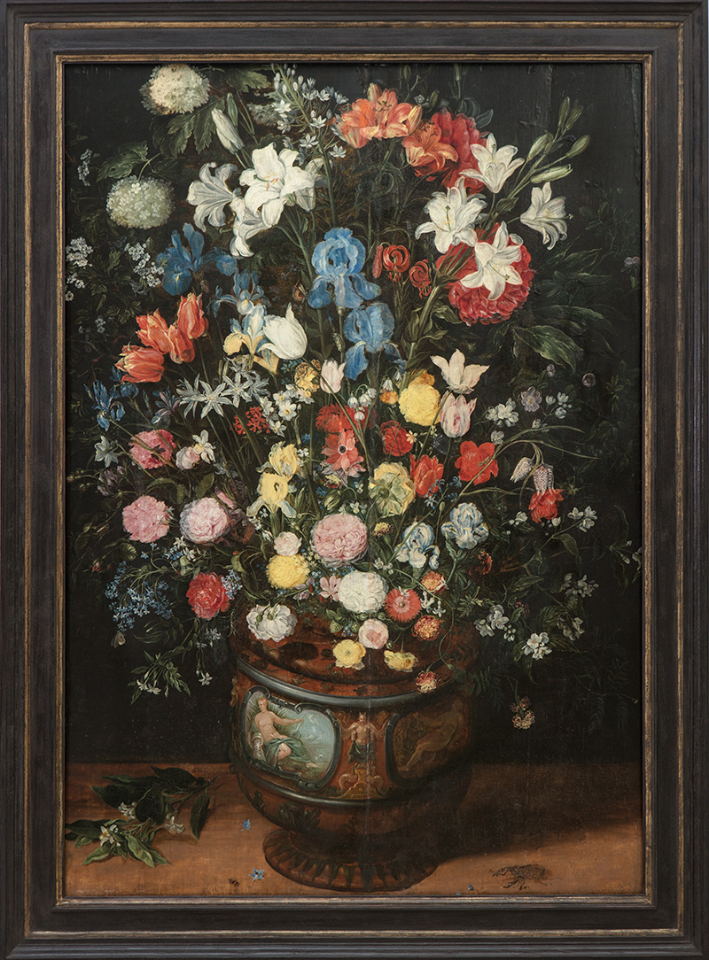 Courtesy @fundacioncallia: Flower vase, Brueghel the old, 1600-1625.