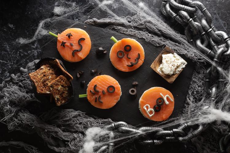Salmon pumpkin shapes