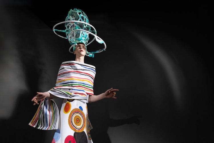 Dress by Abraham Lacalle.
