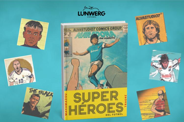 Cover of the book titled football superheroes.