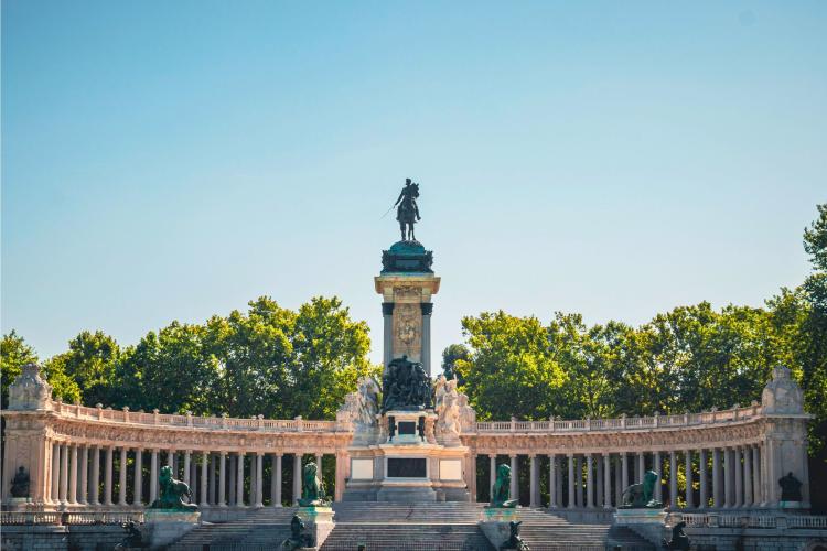 Monument to Alfonso XIII in El Retiro Park, Madrid.