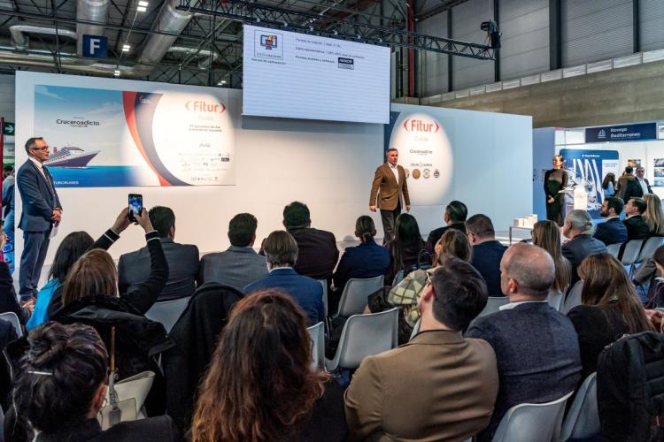 FITUR Cruises presentation to industry professionals and attendees at Madrid’s International Tourism Trade Fair.