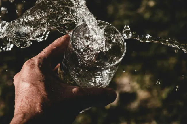 A photography of water.