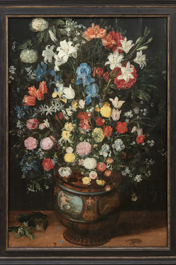 Courtesy @fundacioncallia: Flower vase, Brueghel the old, 1600-1625.