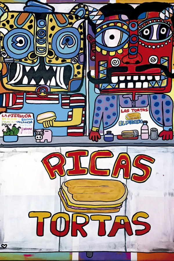 Artwork titled: Tortas Lokas, by Alexis Contreras, courtesy of @artezeromx.
