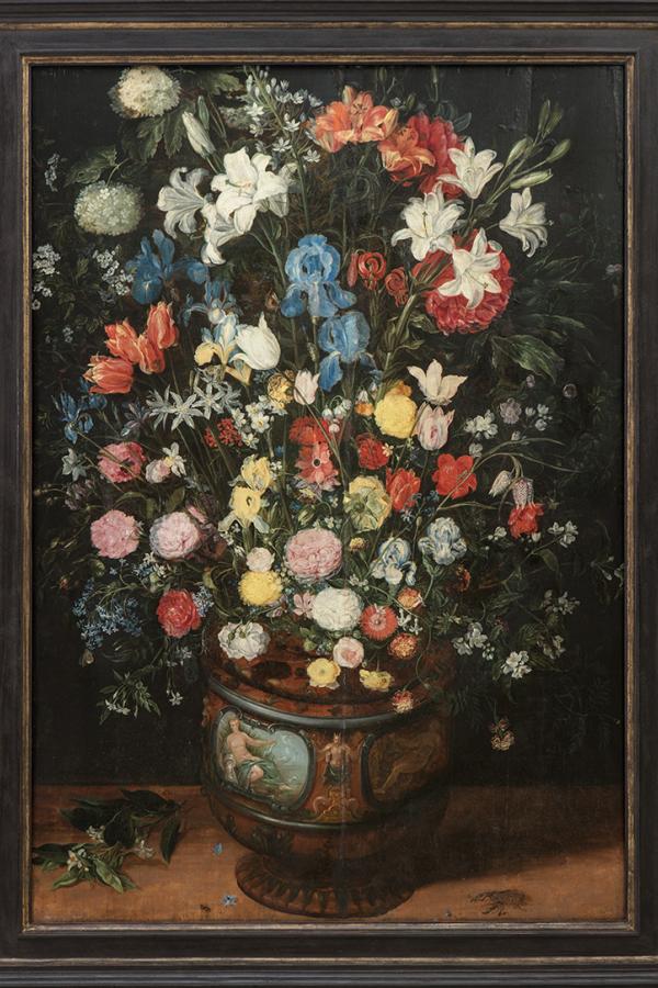 Courtesy @fundacioncallia: Flower vase, Brueghel the old, 1600-1625.