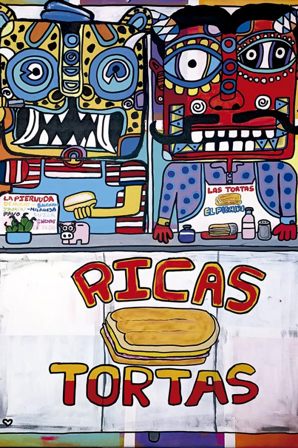 Artwork titled: Tortas Lokas, by Alexis Contreras, courtesy of @artezeromx.