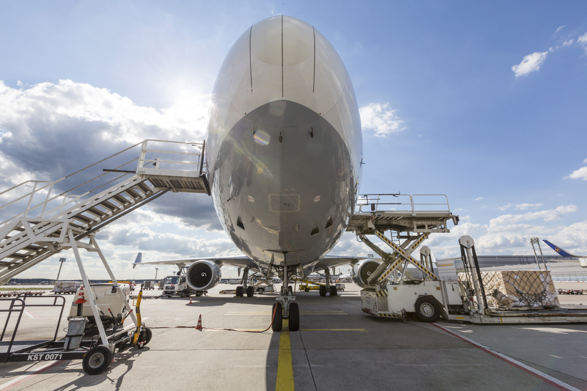 Charter flight to transport face masks.