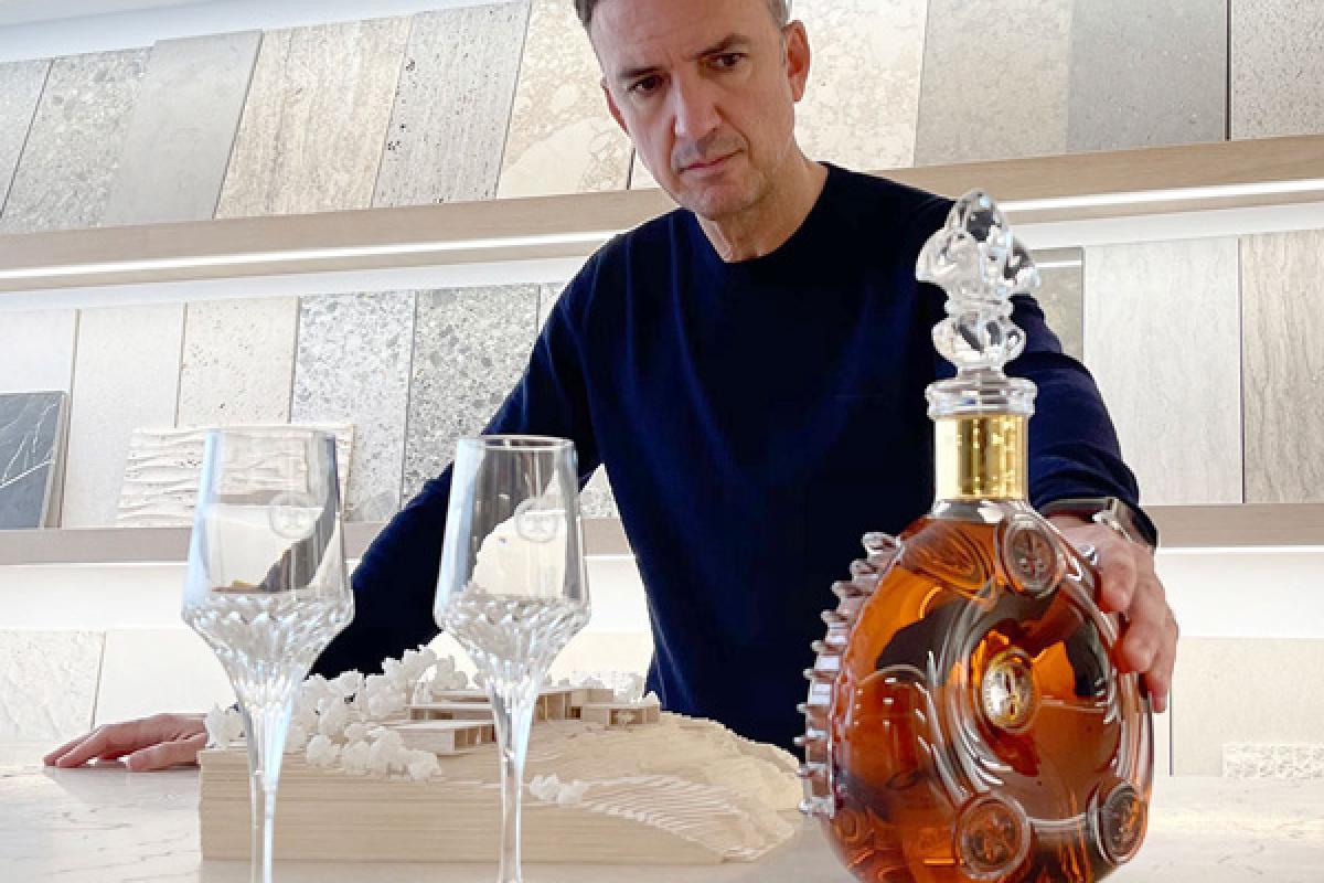 Louis XIII decanter and ARK Architects.